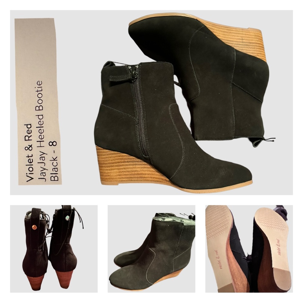 Violet and red —-Black size 8